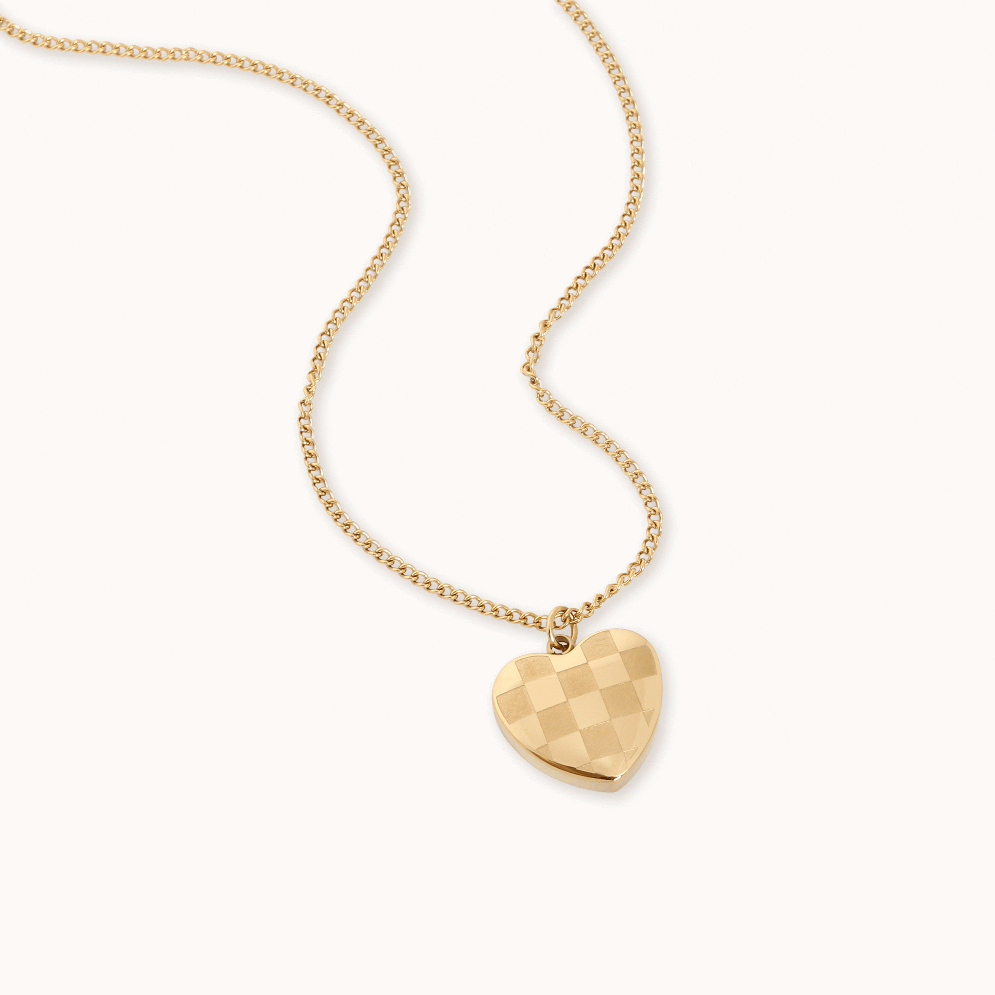 Checkered Heart Necklace
