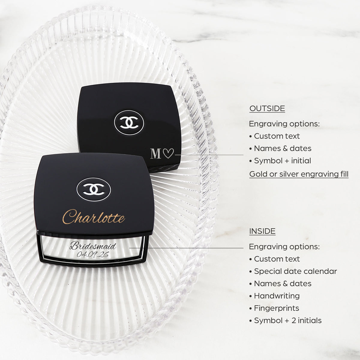 Luxury Compact Engraving